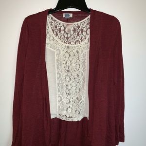 Maroon Cardigan